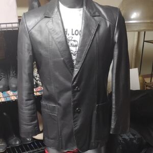 Black Sport Coat with Classic Blazer Style